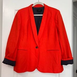 J.Crew Red Wool Blend Blazer Jacket
